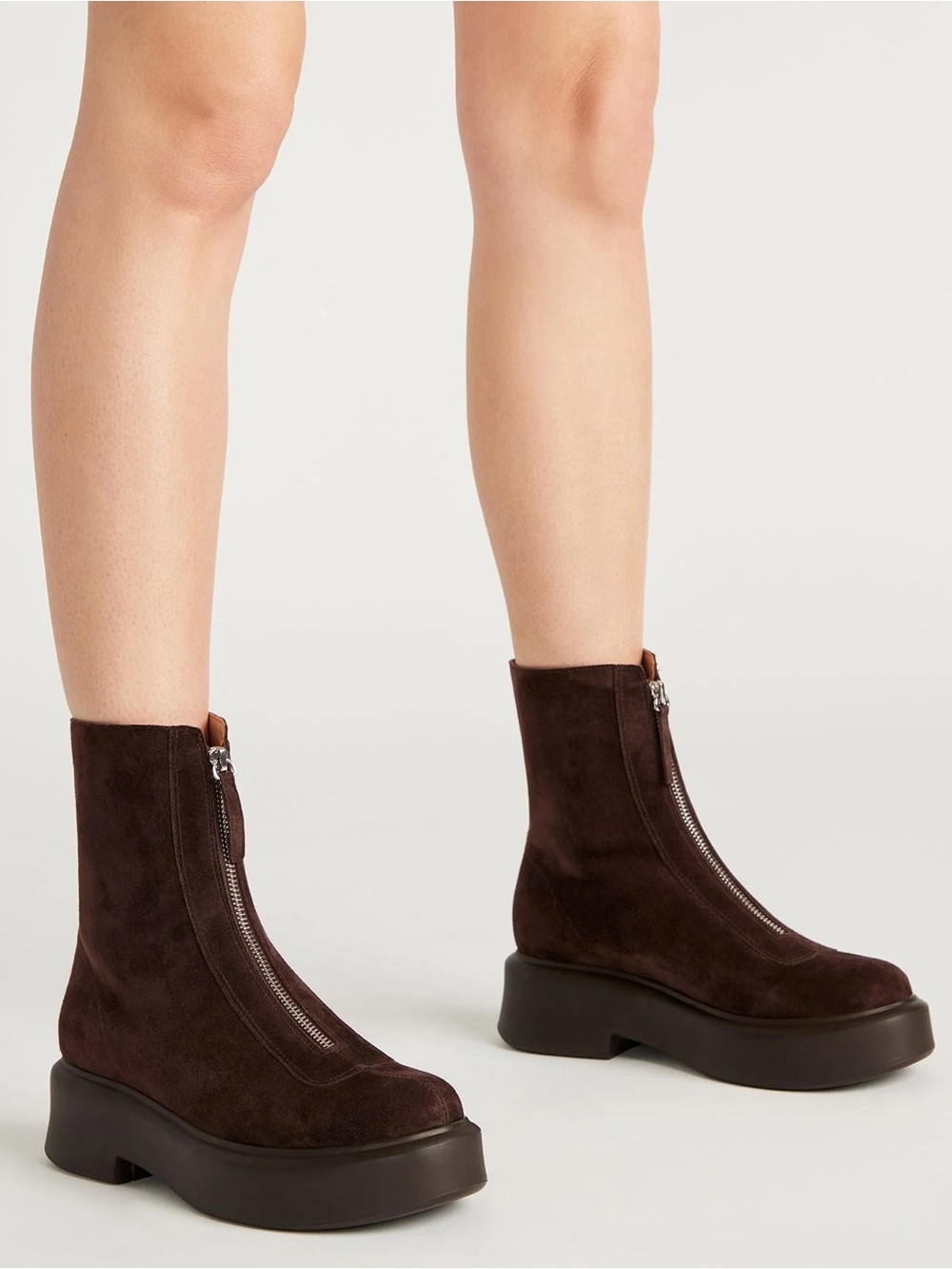 Steve Madden Jones Zip Front Ankle Boots in Chocolate Brown Suede!